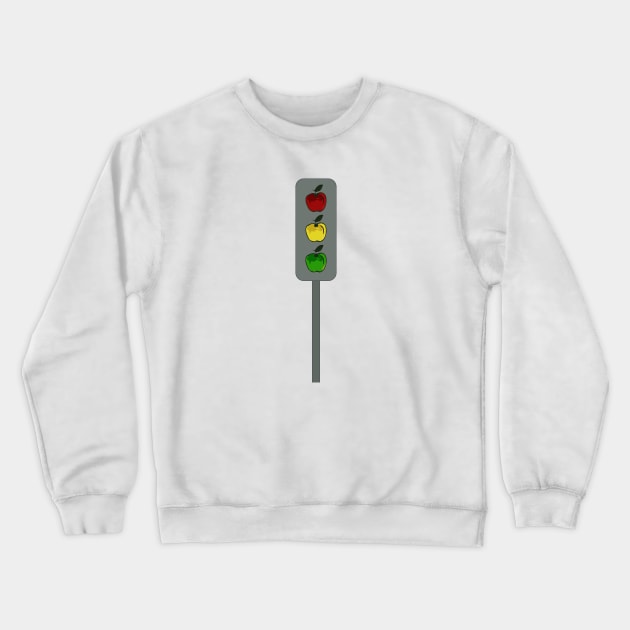 Traffic Lights Apples Crewneck Sweatshirt by Tilila